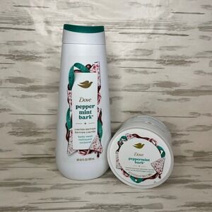 Dove Holiday Treats Peppermint Bark Body Wash & Scrub LIMITED EDITION